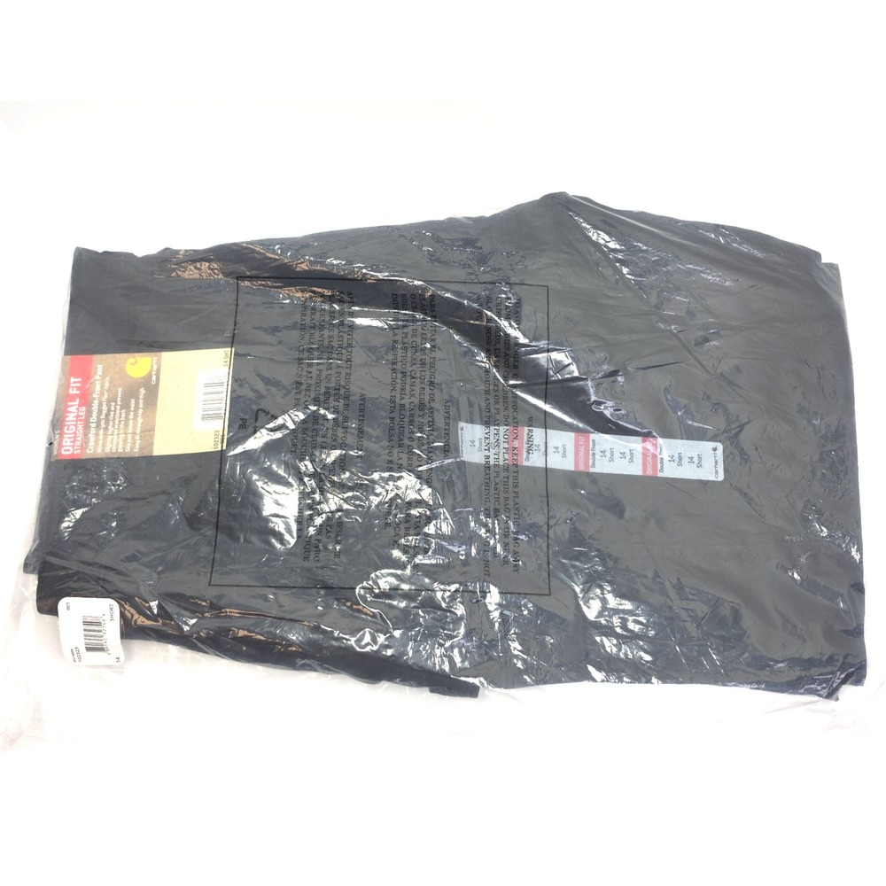 NWT Carhartt Crawford Double Front Pants Womens 14 Short Black Work Canvas 10232